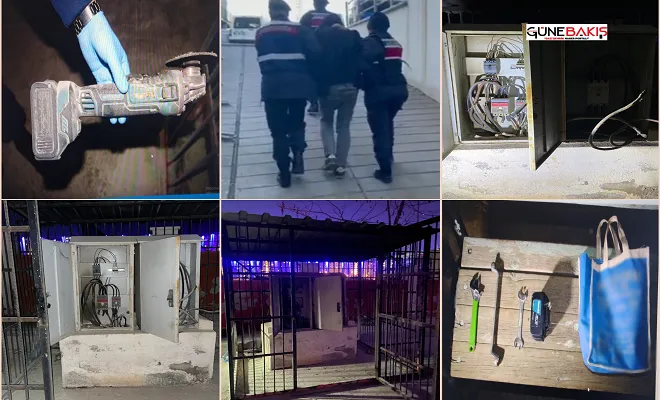 Gaziantep’te trafo hırsızı Jandarmadan kaçamadı