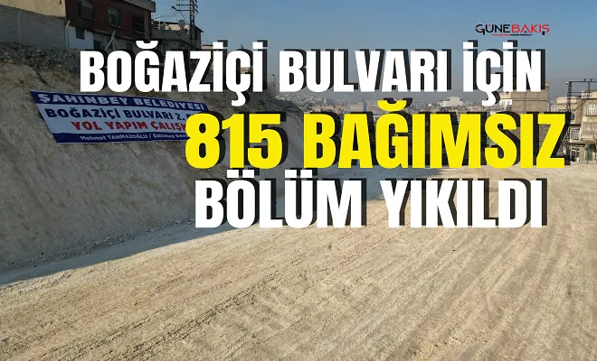 Boğaziçi Bulvarı için 815 bağımsız bölüm yıkıldı