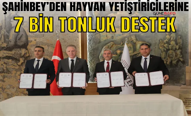 Şahinbey’den hayvan yetiştiricilerine 7 bin tonluk destek