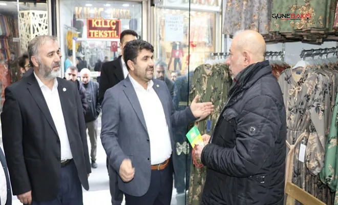 HÜDA PAR İl Başkanı Faruk Göçer, esnaf ziyaretlerini sürdürüyor