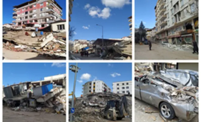 Depremde büyük yıkımın yaşandığı Nurdağı enkaza döndü 