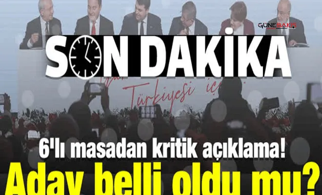 6'lı masadan kritik açıklama!