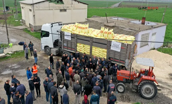Büyükşehir’den arpa ve buğday üreticilerine gübre desteği 