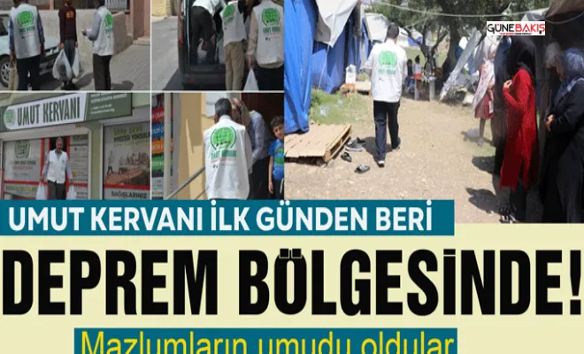 Umut Kervanı'nın deprem bölgesindeki yardım çalışmaları devam ediyor