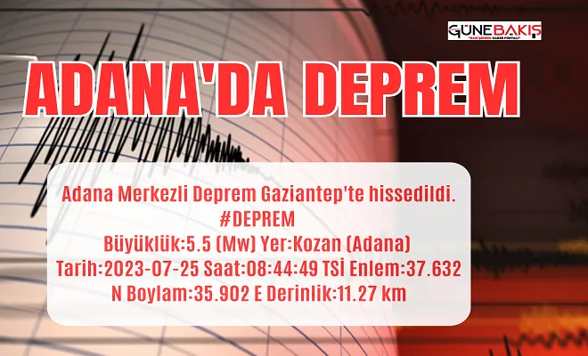 Adana'da korkutan deprem!