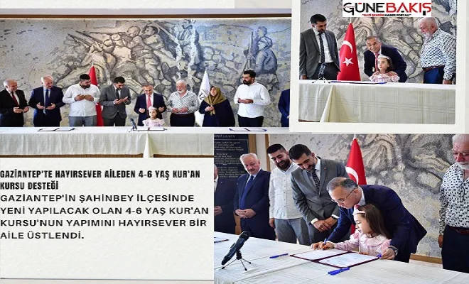 Gaziantep'te hayırsever aileden 4-6 Yaş Kur'an Kursu desteği