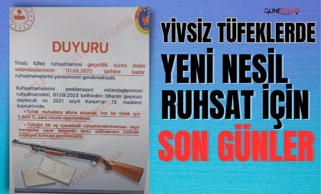 Yivsiz tüfeklerde yeni nesil ruhsat için son günler