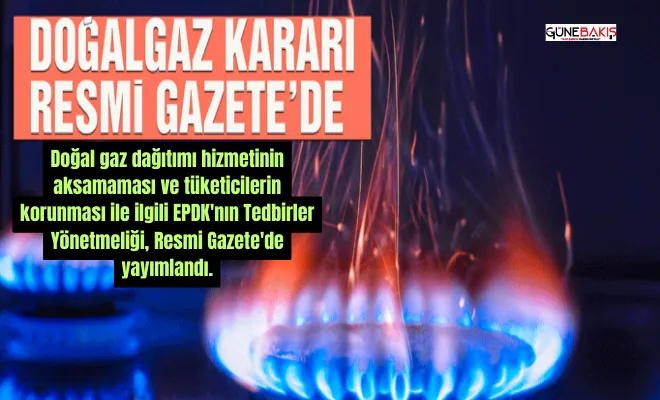 Doğal gaz dağıtımına ilişkin karar Resmi Gazete'de yayımlandı