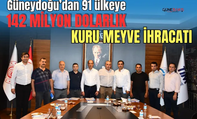 Güneydoğu’dan 91 ülkeye 142 milyon dolarlık kuru meyve ihracatı 
