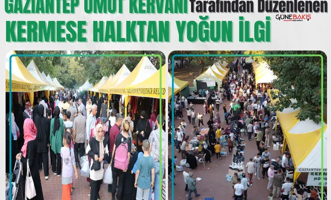 Gaziantep Umut Kervanı tarafından düzenlenen kermese halktan yoğun ilgi