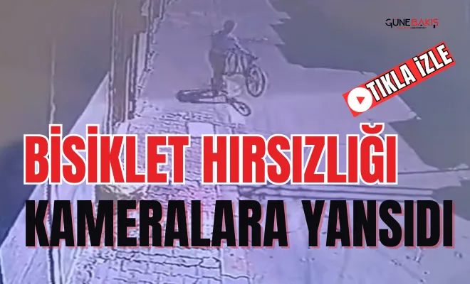 Bisiklet hırsızlığı kameralara yansıdı