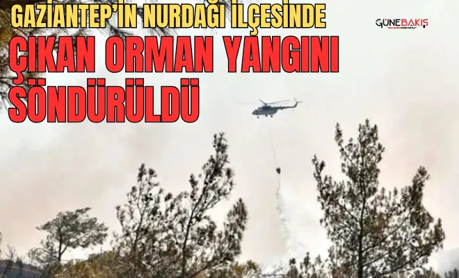 Gaziantep’in Nurdağı ilçesinde çıkan orman yangını söndürüldü