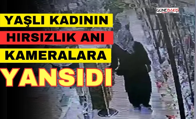 Yaşlı kadının hırsızlık anı kameralara yansıdı