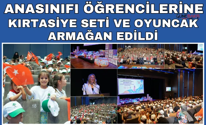 Anasınıfı öğrencilerine kırtasiye seti ve oyuncak armağan edildi
