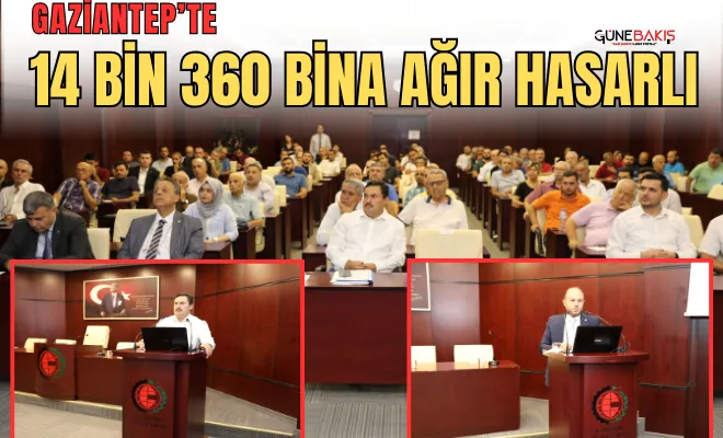 Gaziantep’te 14 bin 360 bina ağır hasarlı