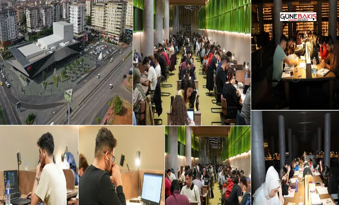 Şehitkamil’de 24 saat açık kütüphane yoğun ilgi görüyor