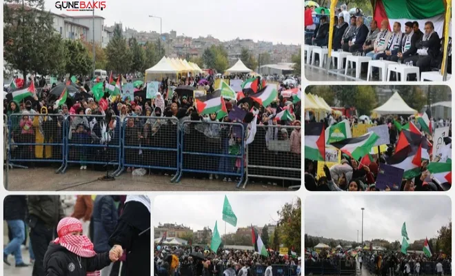 Gaziantep'te 'Kudüs ve Aksa Tufanı' mitingi düzenlendi