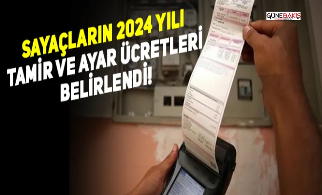 Sayaçların 2024 yılı tamir ve ayar ücretleri belirlendi