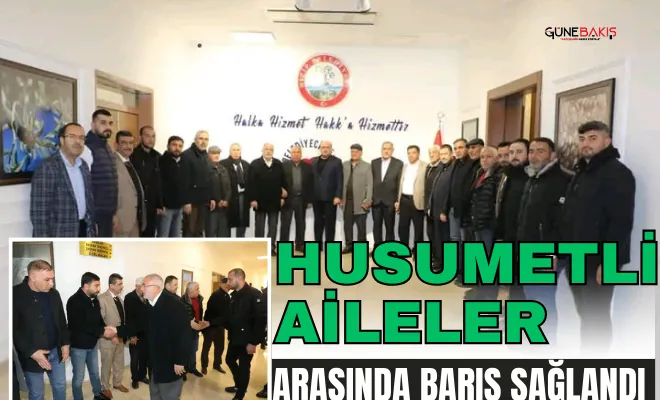 Gaziantep'in Nizip ilçesinde 3 aile arasındaki husumet barışla sonlandı