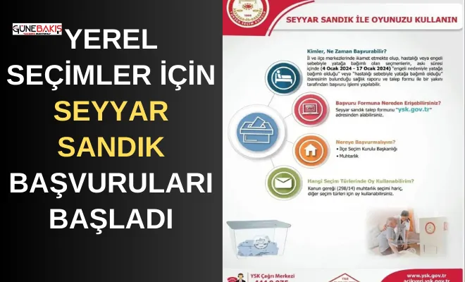 Yerel seçimler için seyyar sandık başvuruları başladı