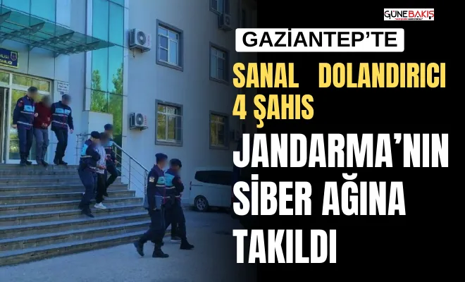 Gaziantep’te sanal dolandırıcı 4 şahıs Jandarma’nın siber ağına takıldı