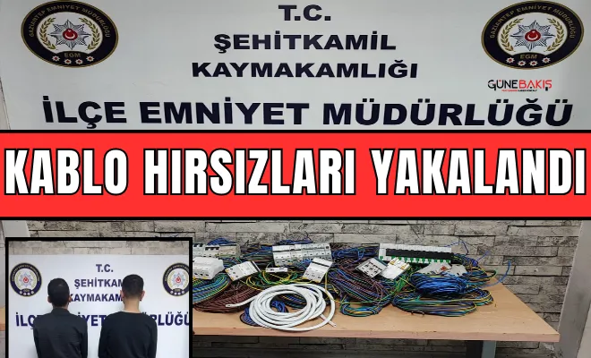 Kablo hırsızları yakalandı
