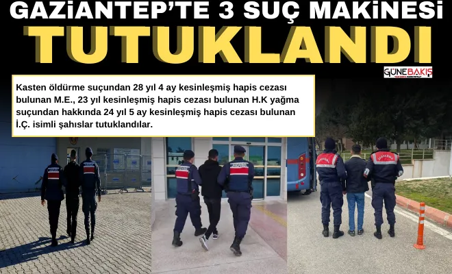 Suç makineleri Jandarma dedektiflerine takıldı: 3 tutuklama