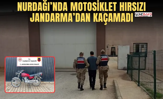 Nurdağı’nda motosiklet hırsızı Jandarma’dan kaçamadı