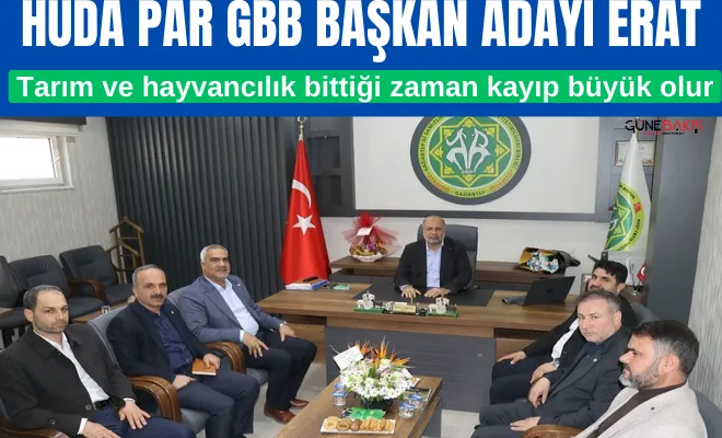 HÜDA PAR GBB Başkan adayı Erat: Tarım ve hayvancılık bittiği zaman kayıp büyük olur