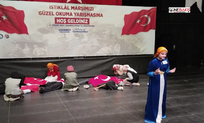 Şahinbeyli öğrenciler İstiklal Marşını En Güzel Okumak için yarıştı