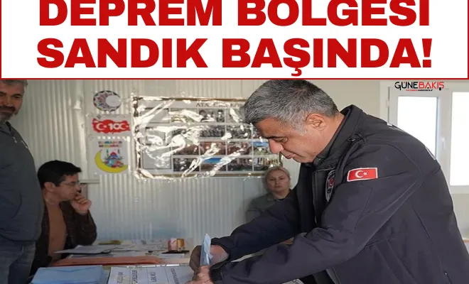 Deprem bölgesi sandık başında!