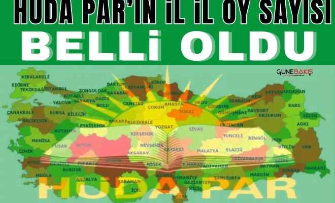 HÜDA PAR’ın İl İl oy sayısı belli oldu