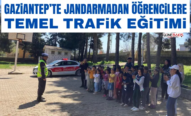 Jandarmadan öğrencilere temel trafik eğitimi