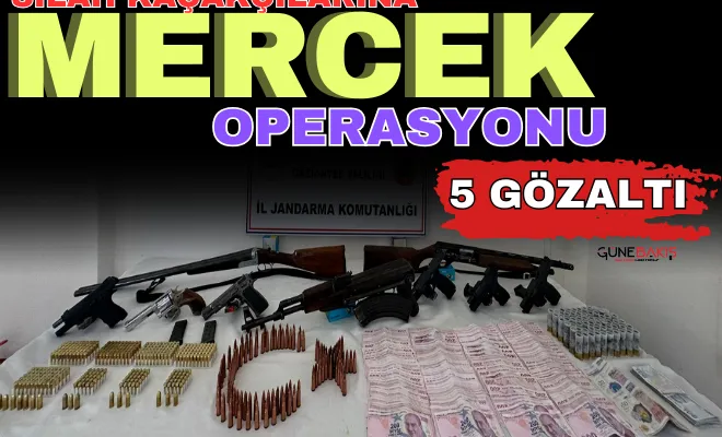 Silah kaçakçılarına Mercek Operasyonu: 5 Gözaltı