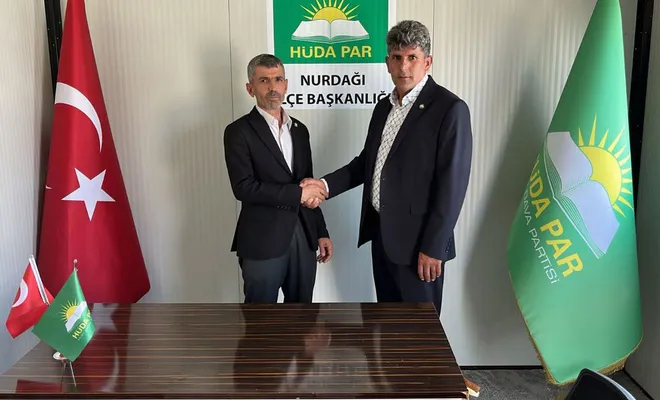 HÜDA PAR Nurdağı İlçe Başkanlığında görev değişimi