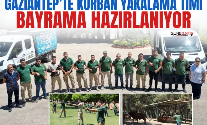 Gaziantep’te kurban yakalama timi bayrama hazırlanıyor