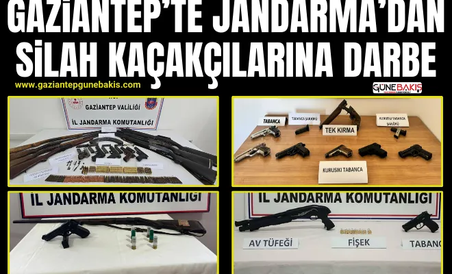 Gaziantep’te Jandarma’dan silah kaçakçılarına darbe