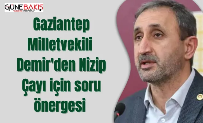Gaziantep Milletvekili Demir'den Nizip Çayı için soru önergesi