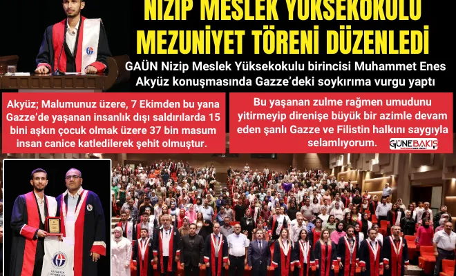 Nizip Meslek Yüksekokulu mezuniyet töreni düzenledi