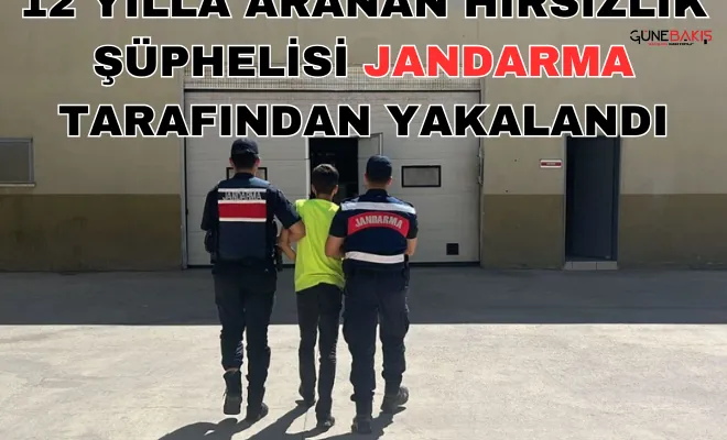 12 yılla aranan hırsızlık şüphelisi jandarma tarafından yakalandı