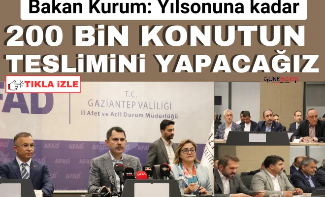 Bakan Kurum: Yılsonuna kadar 200 bin konutun teslimini yapacağız