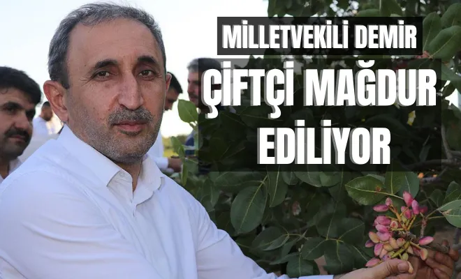 Milletvekili Demir, “çiftçi mağdur ediliyor.”