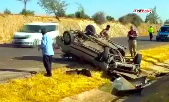 Alkollü sürücü bariyerlere çarparak takla attı; 1 yaralı 