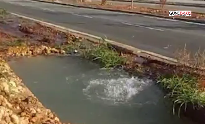 Gaziantep’te içme suyu patladı ortalık adeta göle döndü 