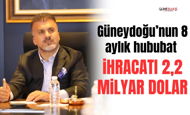 Güneydoğu’nun 8 aylık hububat ihracatı 2,2 milyar dolar