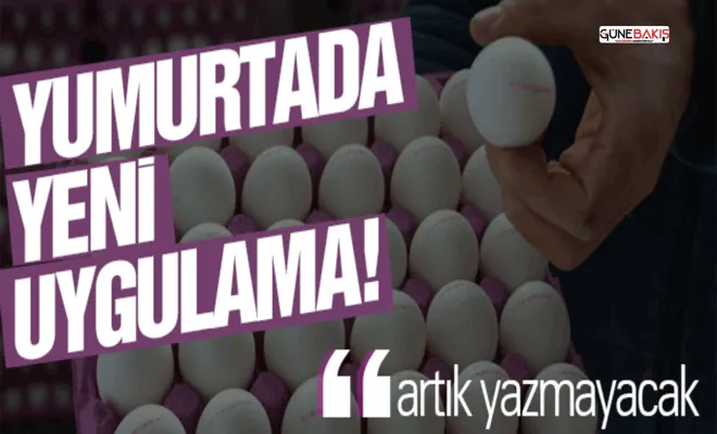 Yumurtada yeni uygulama!