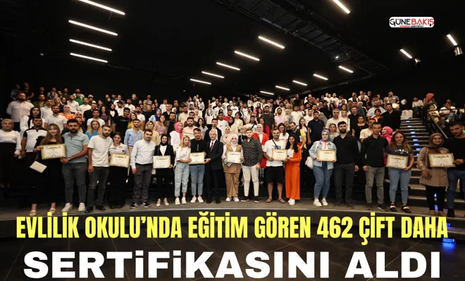 Evlilik Okulu’nda eğitim gören 462 çift daha sertifikasını aldı