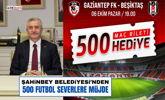 Şahinbey Belediyesi’nden 500 futbol severlere müjde