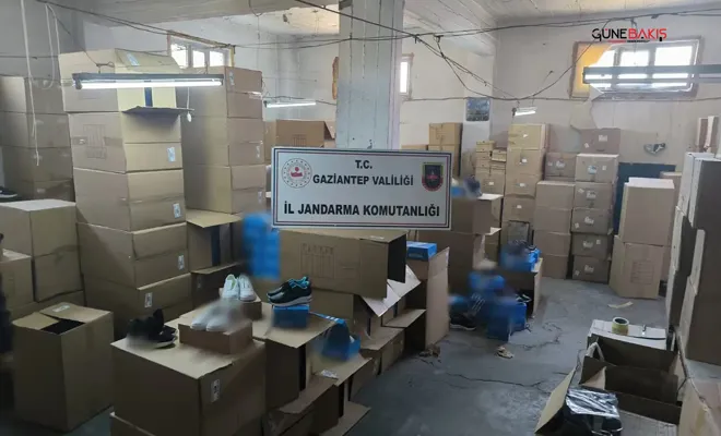 Gaziantep'te 11 milyonluk sahte markalı ayakkabı operasyonu