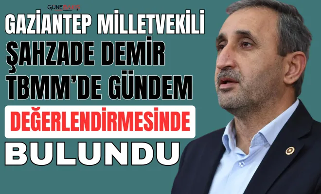 Gaziantep Milletvekili Şahzade Demir TBMM’de gündem değerlendirmesinde bulundu
